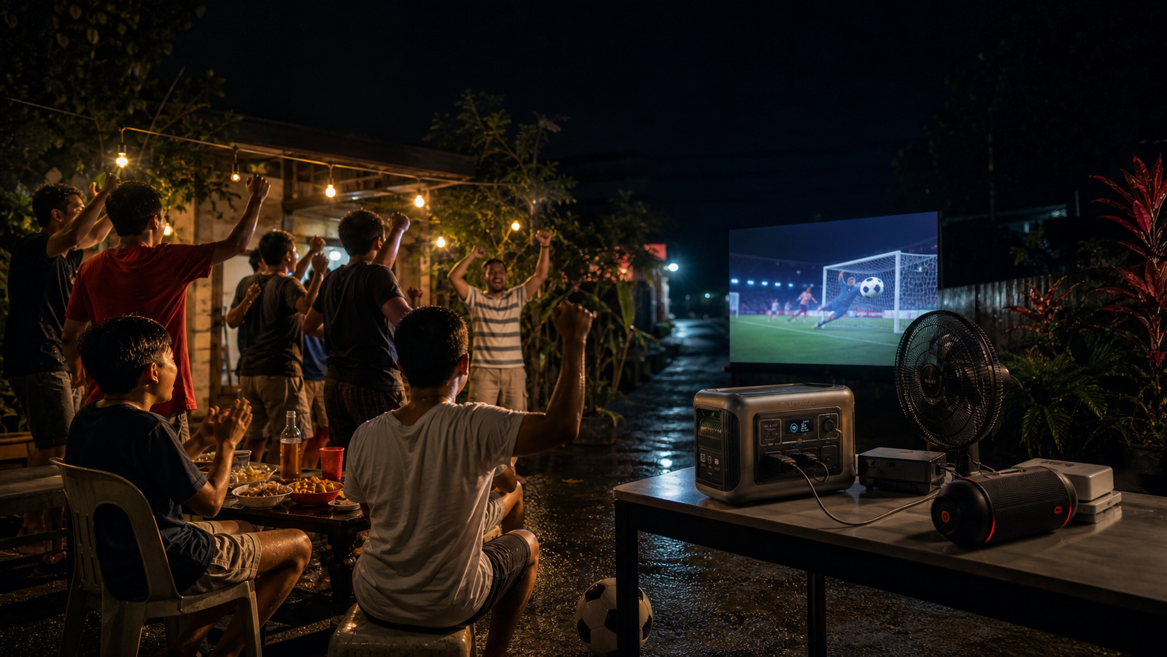 World Cup outdoor power setup