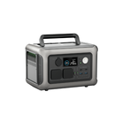 ALLPOWERS R600 side view showing 400W fast AC input and solar charging ports for emergency power.