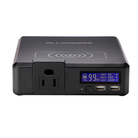 ALLPOWERS S200 side view showing AC outlet and USB ports for charging laptops and gadgets.